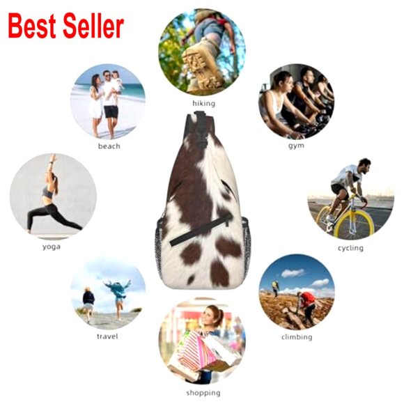 Polyester Crossbody Sling Backpack with Adjustable Padded Strap main image 6
